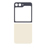 Back Cover with Camera Lens Compatible for Samsung Galaxy Z Flip 5 5G - Cream
